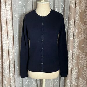 Jones New York Sport ribbed cotton cardigan size small